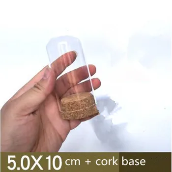 2sets/pack 5*10cm Mini Glas Kuppel Hjem Bryllup Dekoration Diameter=5cm Højde=10 cm Glas låg Vase Gave Ven