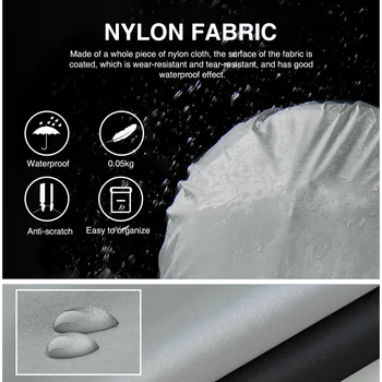 2/Masse Vandtæt Anti-støv Cover til Rygsæk Elastiske Taske Cover Komplet Nylon Lette Vægt Sølv Sort Blå