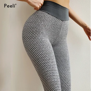 Peeli Push Up Yoga Leggings Sport Fitness Kvinder Butt Kradser Problemfri Leggings Yoga Bukser Med Høj Talje Fitnesscenter Leggings Træning Stramme