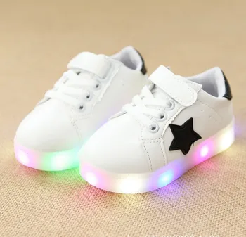 New Kids Glødende Sko Til Piger Drenge Lysende Sko LED lyser Sneakers tenis led infantil Bløde Fashion Star sko XZ19097