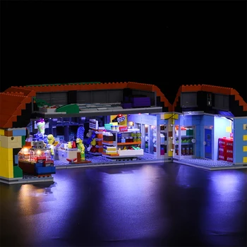 Led Lys Kompatibel For Lego 71016 byggesten Skaberen City Street 16004 Simpsons Kwik-E-Mart Legetøj( lys med batterikasse)