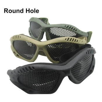 Taktisk Paintball Beskyttelsesbriller Stål Trådnet Airsoft Net Briller Justerbar Shock Modstand Øjet Spil Protector Jagt Briller