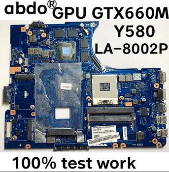 QIWY4 LA-8002P for Lenovo Y580 Y580N notebook bundkort PGA989 HM77 GPU GTX660M 2GB test arbejde