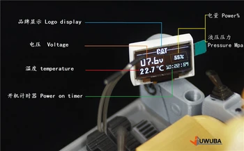 1/14 Tamiya Rc Actros Arocs Lastbil Hydrauliske Gravemaskine Indre Skærm Voltmeter Temperaturmåleren Trykmåler