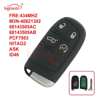 Kigoauto 68143505AC 68143505AB MN3-40821302 smart key 433Mhz 4-knappen med panik for Jeep Grand Cherokee