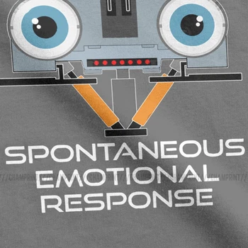 Spontan Følelsesmæssig Reaktion T-Shirt Mænd kortslutning T-Shirts Johnny 5 80'er Retro Robot Film Sjove Tees Gave Idé Tøj