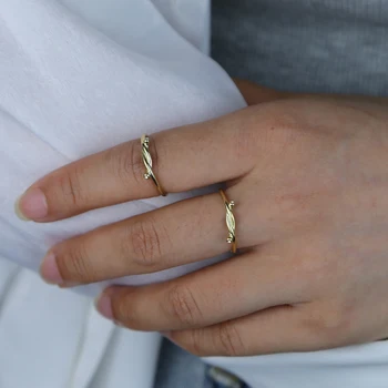 Ren 925 Sterling Sølv Ring Mode Simple twist Ring Tynd Geometriske finger Ring For Kvinder bryllup små Smykker
