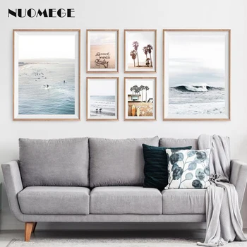Nordisk Stil Plakat Californien Ocean Beach Plakater og Prints til Stue Dekoration Billeder Liggende Væggen Billedet Indretning