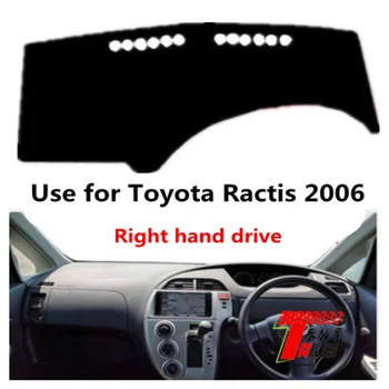 Taijs højrestyret God Polyester Materiale UV-Beskyttelse Bilens Instrumentbræt Dække Mat for Toyota Ractis 2004 2005 2006 2007 2008