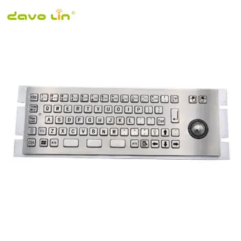Industrielle kiosk tastaturer brugerdefinerede kiosk tastaturer hærværkssikret tastaturer Metal Tastatur med Trackball