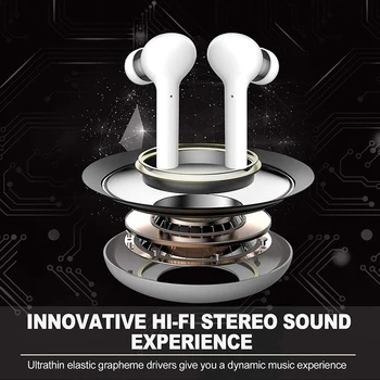 TRER TWS Hifi Hovedtelefon Bluetooth-5.0 Øretelefon Digital Intelligens LED Display Opladning Tilfælde HD Stereo Sports Høretelefoner, Earbuds