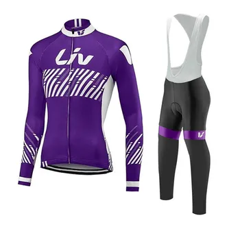 LIV road cykel tøj vinter pro cycling team lange ærmer cykel jersey ropa ciclismo mtb kvinder uniform trøje sæt