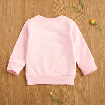 0-3Years Fashion Børn Piger Sweatshirts Foråret Efteråret Toddler Børn Piger Brev Print Pullover, Sweatshirts Toppe Tøj