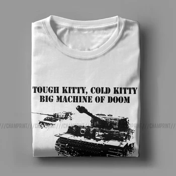Kortærmet T-Shirt Tiger Tank Vuggevise Wehrmacht Bomuld t-Shirt Kort Ærme Rustning Afrika T-Shirt med Rund Krave Tøj Gave