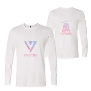 Sytten 17 Kpop Grupper af Unge T-shirt til Kvinder/Mænd mode Sjove T-shirt med Lange Ærmer Bomuld O-Neck t-shirt 2018 Plus Størrelse 4XL
