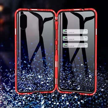 Magnetisk Metal Dobbelt Side Tilfældet For Xiaomi Redmi Note 8 pro 8A Glas Tilbage Dække På For Xiaomi Redmi Note 7 Pro 8 En Sag