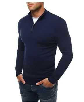 MRMT 2021 Helt Nye herre Sweatshirts Fritid Lynlås Mode Solid Farve Pullover til Mandlige Høj krave Sweater Sweatshirt