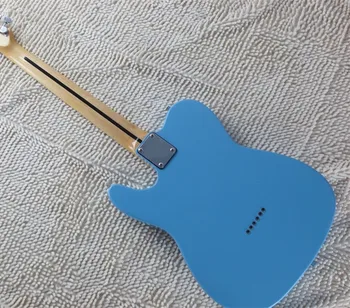 Engros Fabrik brugerdefinerede himmel-blå string-thru-body electric guitar med hvide pickguard,krom hardware,der kan tilpasses