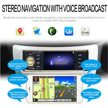Podofo 4019B 4.1 Tommer Din Bil Radio Audio Stereo AUX FM-Modtager Stationen Bluetooth Autoradio Støtte Parkering Kamera Kontrol
