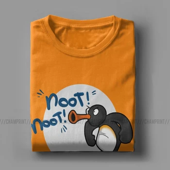 Noot Noot Pingu T-Shirt til Mænd Bomuld Sjove T-Shirts Runde Krave Penguin Meme Sjove Tegneserie t-Shirts, Korte Ærmer Tøj Udskrivning