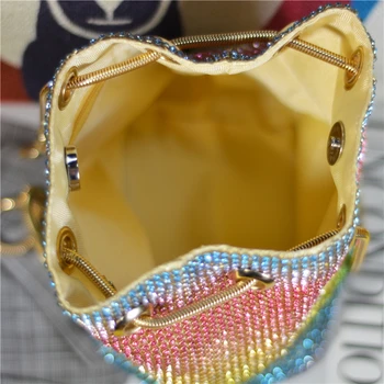 Luxy Månen Crystal Spand Pose for Kvinder Flerfarvet Rhinestone Beaded Damer Håndtaske Nye 2020-Luksus skuldertaske ZD1570