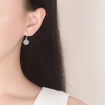 NEHZY Nye damer mode sølv øreringe af høj kvalitet retro søde runde krystal pop smykker sølv øreringe
