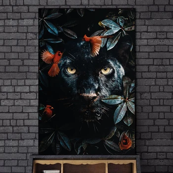 Black Panther Vilde Dyr Lærred Maleri Plakater og Print Cuadro Væg Kunst til stuen Hjem Indretning (Ingen Ramme)