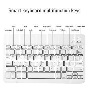 SPASH Universal Bluetooth-Mus og Tastatur Sæt Ultra Tynde Bærbare Trådløse Mus Tastatur Til Computer, Laptop, Tablet, mobiltelefon