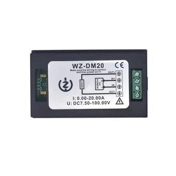 Gratis Forsendelse DC Voltmeter Amperemeter Power Energy Digital Spænding Nuværende Meter LCD-4 tommer DC 7.5-100V 20A 50A 100A med Shunt