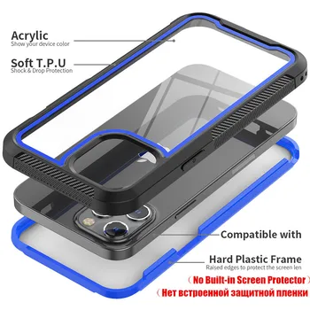 Stødsikkert Gennemsigtig Hybrid Silikone Bumper Phone Case For iPhone-11 SE 2 X XR 11 Pro XS Max 8 7 6 6S Plus Klar PC Back Cover