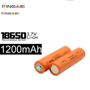 2stk Kingwei 1200mah 18650 Li-ion 3,7 V Genopladeligt Batteri +1x18650 Dobbelt Oplader til Lommelygte Laser Pen