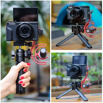 UURig Aluminium Vlog Kamera Stativ W Acra Quick Release Plade Koldt Sko til Sony Canon GoPro Smartphone til Mikrofon LED-Lys
