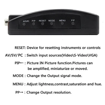AV til VGA switch box PC laptop, Composite Video AV S-Video-RCA til Bærbare PC VGA TV Converter