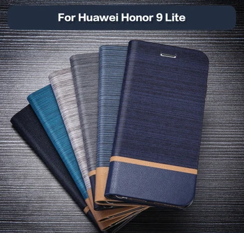 Pu Læder Telefon Tilfældet For Huawei Honor 9 Lite Flip Book Sag For Huawei Honor 7C Business Case Soft Tpu Silicone bagcoveret
