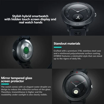 Zeblaze Hybrid Smartwatch Puls, Blodtryk Overvåge Smart Ur Motion Tracking Sove Tracking Smart Meddelelser
