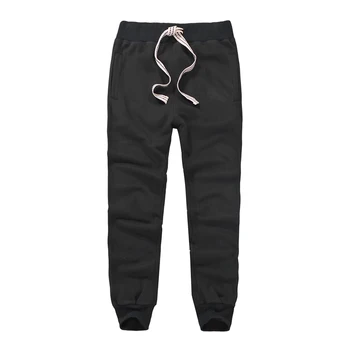 Bukser til Mænd Vinter Fuld Længde Sweatpants solid farve joggere tyk fleece trænings bukser størrelse S til 3XL