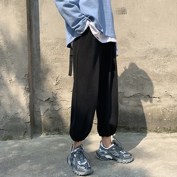 Harajuku Bukser Sport Kvindelige Efteråret Løs Straight Sweatpants Kvinder 2020 Nye Grå Bred Ben Bukser Streetwear Joggere Kvinder Bukser