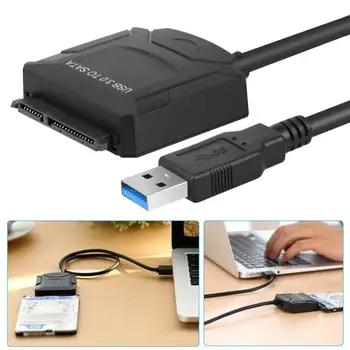 NYE USB 3.0 SATA-3 Kabel Sata til USB Adapter Op til 6 Gbps Støtte 2,5 inches Ekstern SSD HDD Harddisk 22 Pin Sata III Kabel