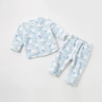 DB12776 dave bella Pyjamas sæt til børn vinteren unisex baby Børn hjem Tøj print langærmet baby Nattøj Passer til