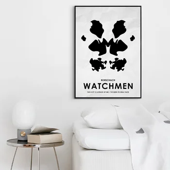 Watchmen Rorschach Denne by er bange for mig Kunstværker Dække Filmens Plakat Film, Lærred, Plakat Væg Kunst Print Børn, Indretning i Hjemmet Indretning