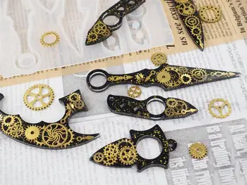Nøglering Finger Barnesenge Kniv Forsvar Harpiks Skimmel Silikone Formen Crystal DIY Epoxy For Harpiks smykkefremstilling Smykker Værktøjer