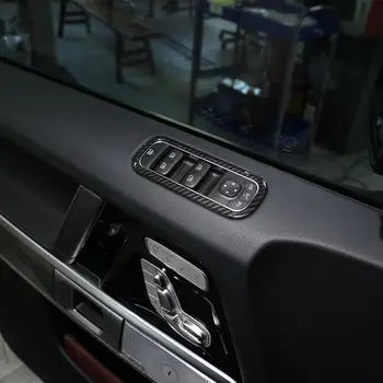 For Mercedes-Benz G-Klasse W463 2019 2020 ABS kulfiber/Krom Bil Windows Lift-Knappen for at Skifte Frame Cover Trim Tilbehør