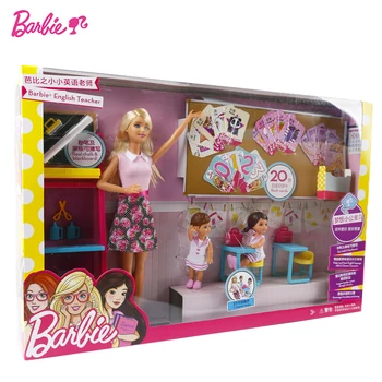 Barbie Originale Mærke Drømme Engelsklærer Job Klasseværelset Og Elev Til Den Lille Pige Fødselsdagsgave Pige Legetøj Gave Boneca