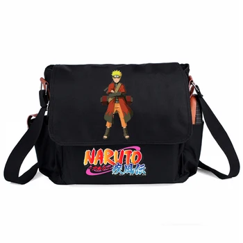 Anime Naruto Afslappet Håndtaske Lynlås Skulder Bag Crossbody Bog Skole tasker Messenger Bag Cosplay