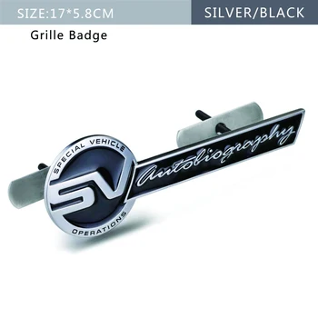 Bil Styling For Land Rover Range Rover SV Særlige Køretøj Selvbiografi Bil Mærkat SVR Grille Emblem Decal Auto Hale Badge