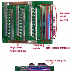 20S 64V 72V 80 A 100 A 120A 150 A Li-ion lithium Lifepo4 batteri MOS protection board W Afbalanceret led-indikator Temperatur skifte