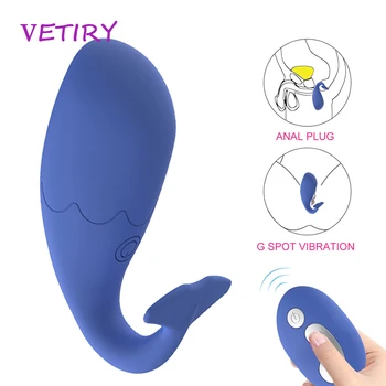VETIRY Silikone Monster Form Vibrator Vagina G-spot Massage 10 Frekvens Sex Legetøj til Kvinder Wireless Remote Control Vibrator