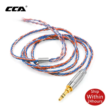 CCA C2 Orange Blå Braded Sølv Kabel-8 Core Opgraderet Forgyldt Kabel-Hovedtelefon Opgradering til CCA C10 C12 CA4 ZSN Pro Pro-ZS10