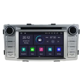 Android-10.0 4GB+64GB bil DVD-afspiller med Indbygget DSP-Car multimedia afspiller Radio For Toyota HILUX 2012 - GPS-Navigation, radio