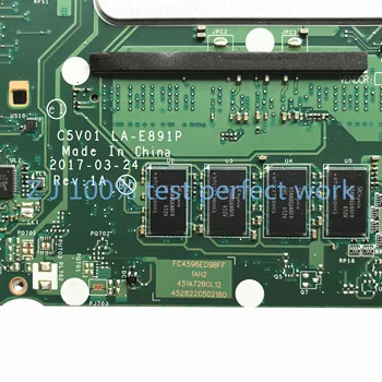 Acer Aspire A515 A515-51 Laptop Bundkort W/i5-7200U CPU DDR4 NB.GP411.003 NBGP411003 C5V01 LA-E891P Testet Hurtigt Skib